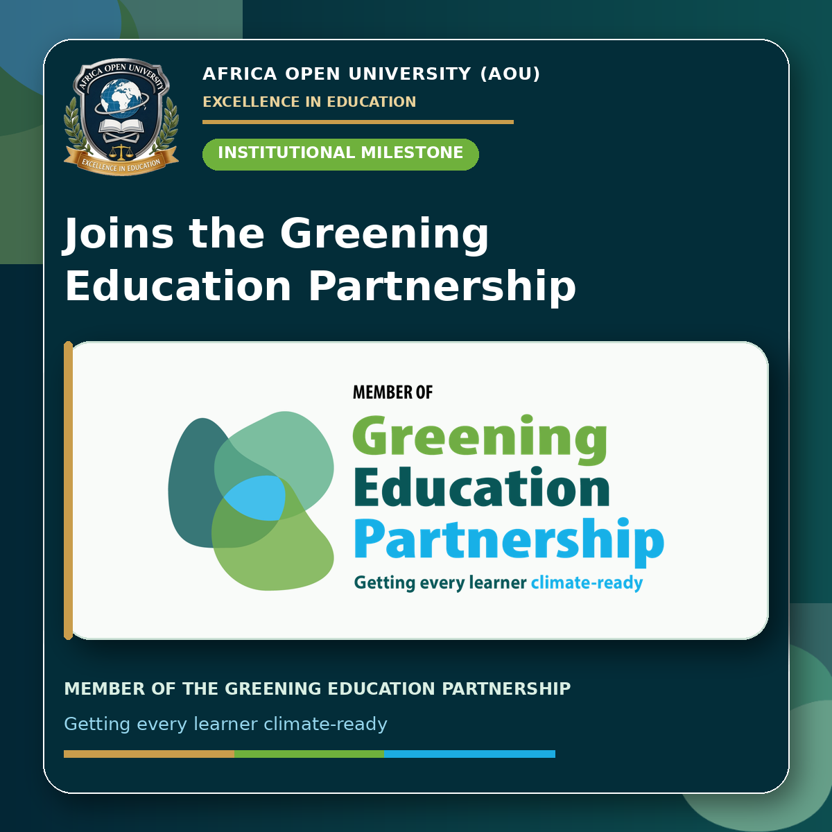 Africa Open University Joins the Greening Education Partnership